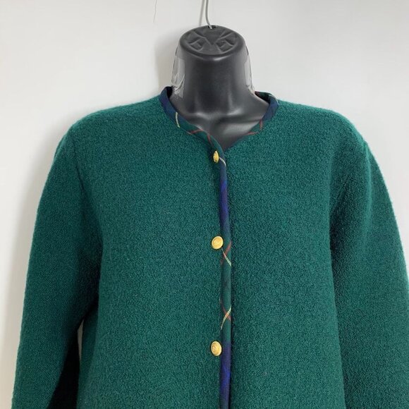 Pendleton Women's 100%‎ Wool Plaid Lined Button Up Cardigan Sweater Size M - Picture 4 of 11